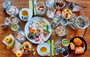 Frühstück im Gasthaus Hotel Drei Lilien