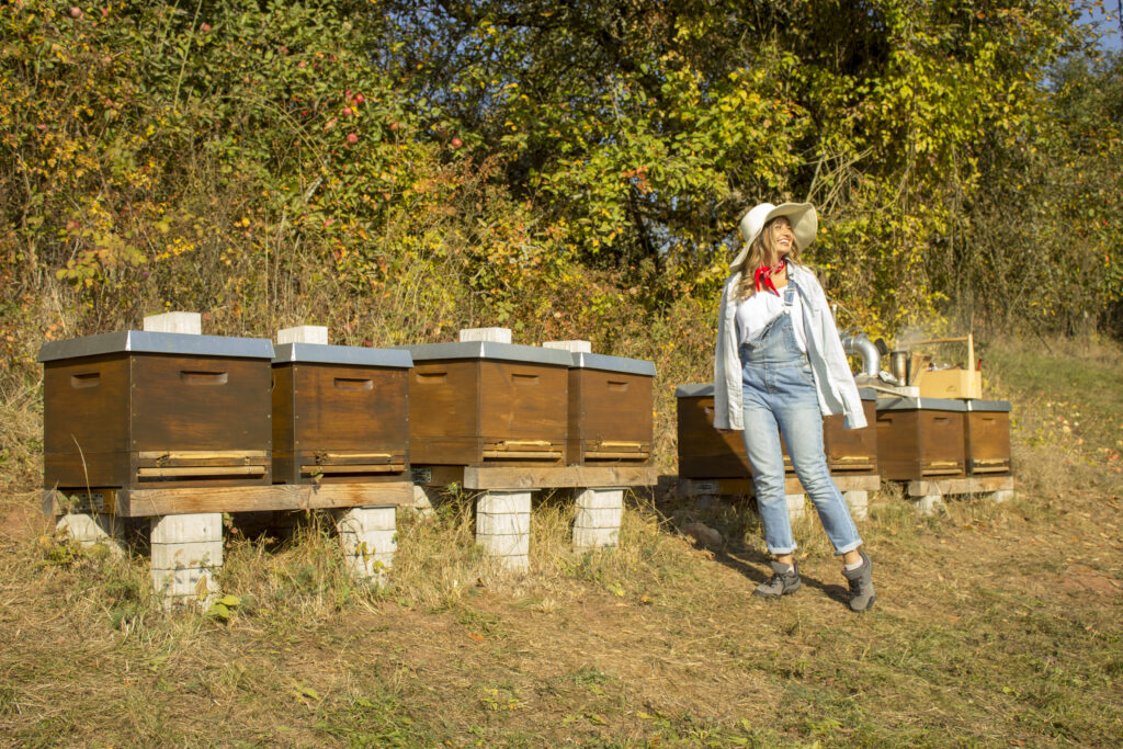 Bienenwoche im Lieblichen Taubertalhonig machen, biene, natur, madchen